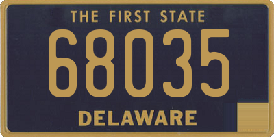 DE license plate 68035