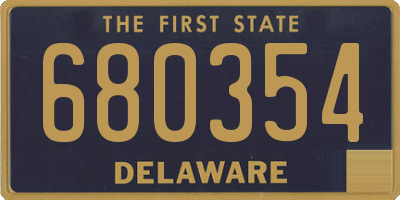 DE license plate 680354