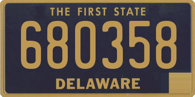 DE license plate 680358