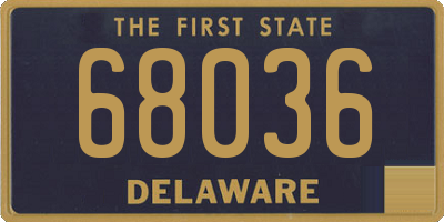 DE license plate 68036