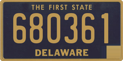 DE license plate 680361