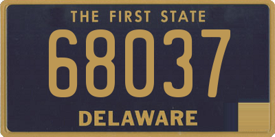 DE license plate 68037