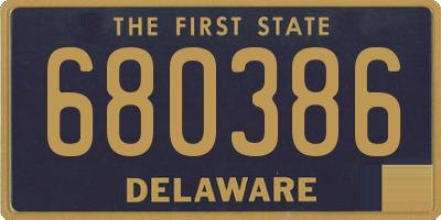DE license plate 680386