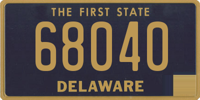 DE license plate 68040