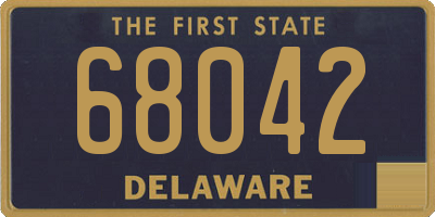 DE license plate 68042