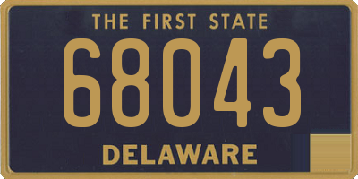 DE license plate 68043