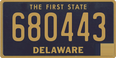 DE license plate 680443