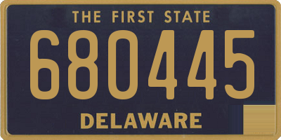 DE license plate 680445