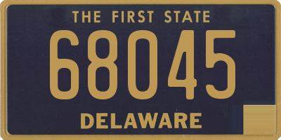 DE license plate 68045