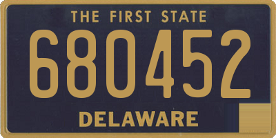 DE license plate 680452