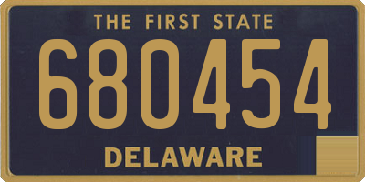 DE license plate 680454