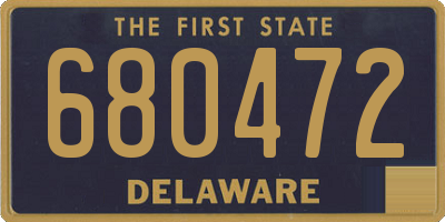 DE license plate 680472