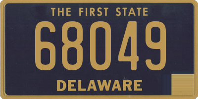 DE license plate 68049