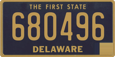 DE license plate 680496