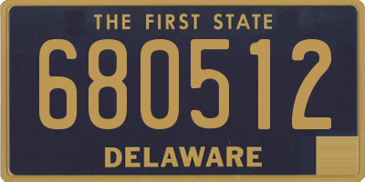 DE license plate 680512