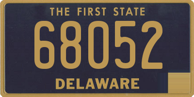 DE license plate 68052