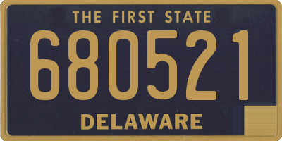 DE license plate 680521