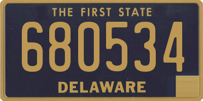 DE license plate 680534