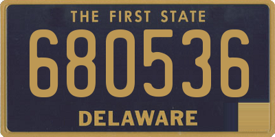 DE license plate 680536