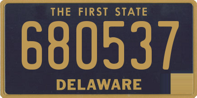 DE license plate 680537