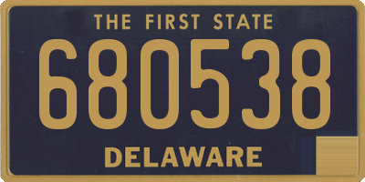 DE license plate 680538