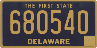 DE license plate 680540