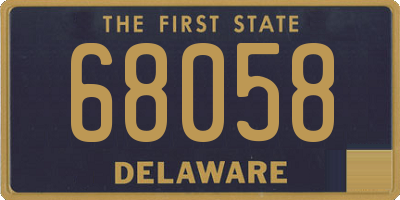 DE license plate 68058