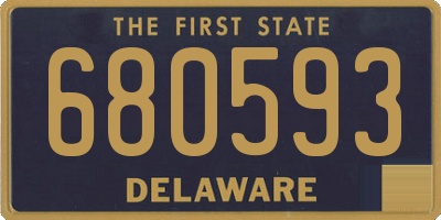 DE license plate 680593