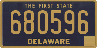 DE license plate 680596