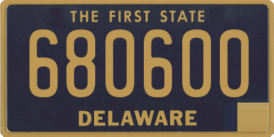 DE license plate 680600