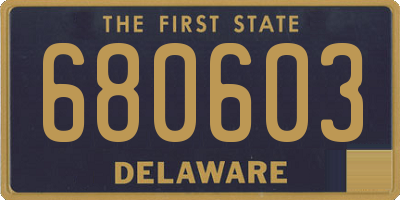 DE license plate 680603
