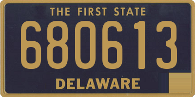 DE license plate 680613