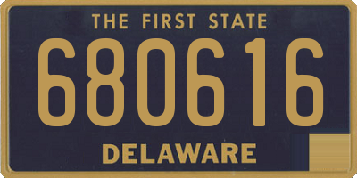 DE license plate 680616