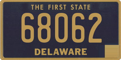 DE license plate 68062