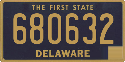 DE license plate 680632