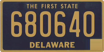 DE license plate 680640