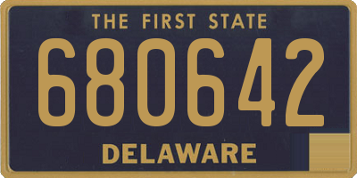 DE license plate 680642