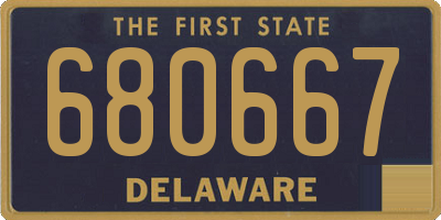 DE license plate 680667