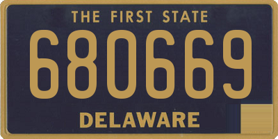 DE license plate 680669