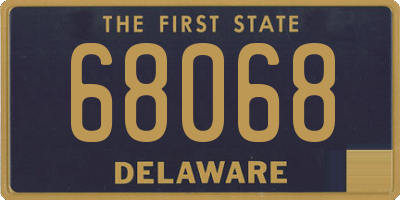 DE license plate 68068