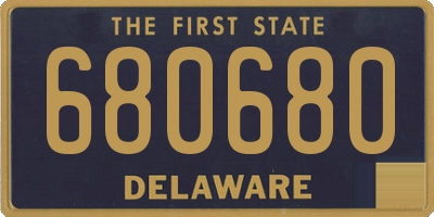 DE license plate 680680