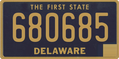 DE license plate 680685