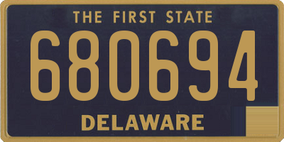 DE license plate 680694
