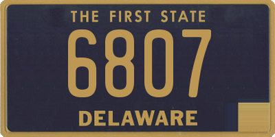 DE license plate 6807