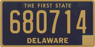 DE license plate 680714