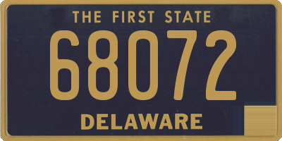 DE license plate 68072