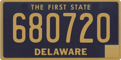 DE license plate 680720