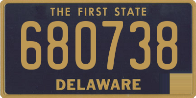 DE license plate 680738