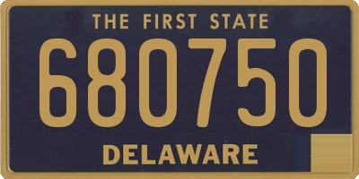 DE license plate 680750