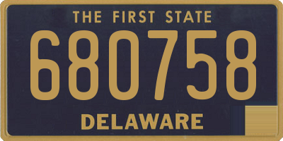 DE license plate 680758